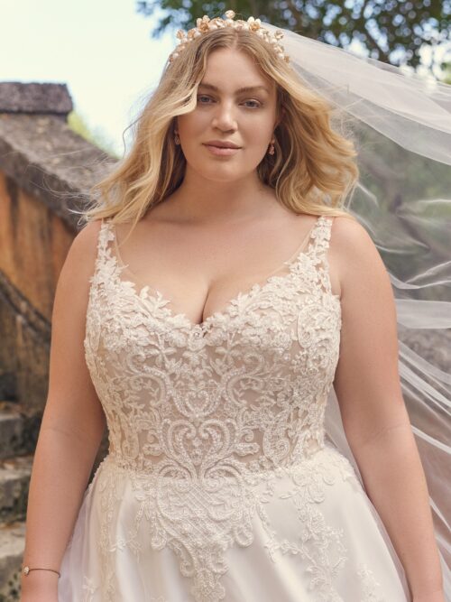 Tiffany – Golden Rose Plus Size menyasszonyi ruha