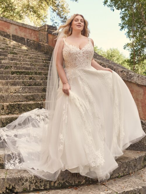 Tiffany – Golden Rose Plus Size menyasszonyi ruha