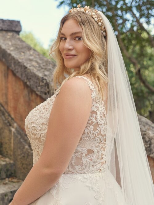 Tiffany – Golden Rose Plus Size menyasszonyi ruha