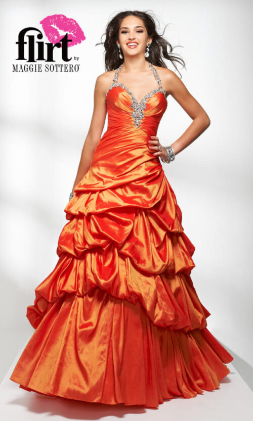 Flirt Prom báli ruha – P4657, clementine (elöl)