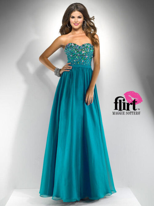 Flirt Prom báli ruha – P5788, electric teal