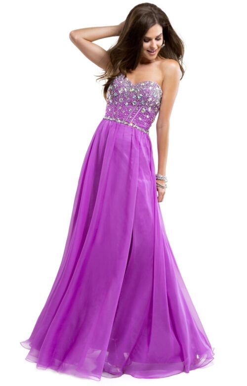 Flirt Prom báli ruha – P5830, hot violet (elöl)